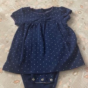 Adorable Navy Blue Polka Dot Bodysuit for Kids